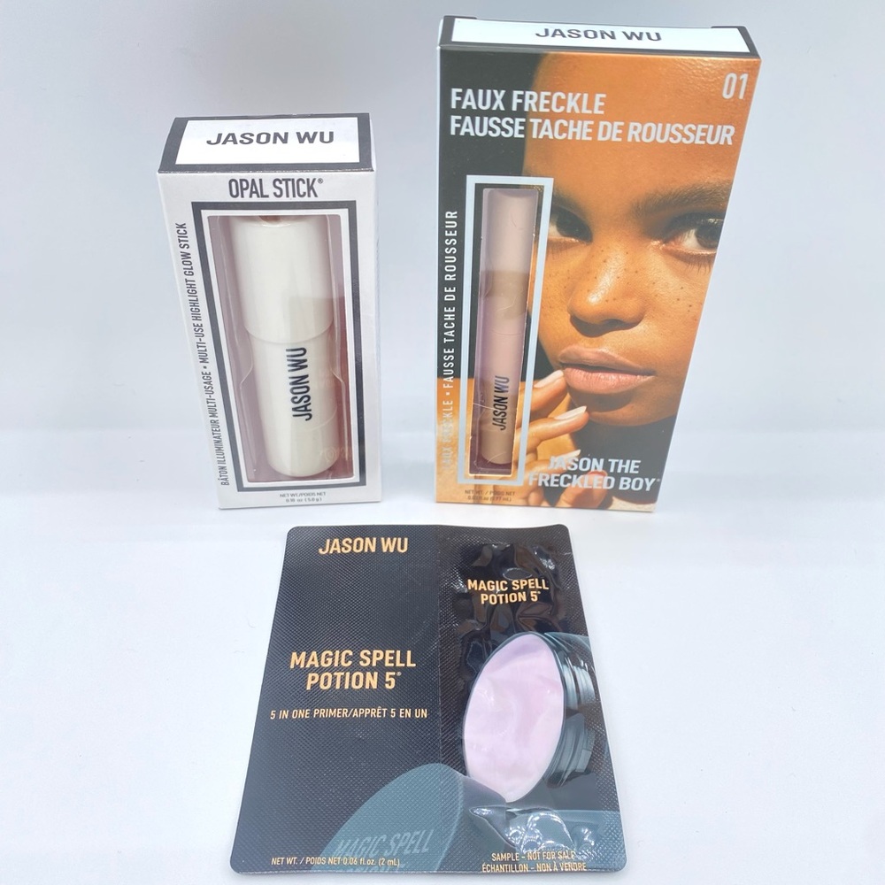 NEW 3 Piece Jason Wu Opal Stick, Primer Cream, & Freckle Pen Makeup Bundle